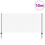 Vidaxl hek met paal grijs 1,2 x 10 m staal en pvc