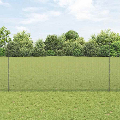 Vidaxl gelast draadhek met palen 10 x 1,5 m gegalvaniseerd staal grijs