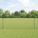 Vidaxl hek met paal grijs 1,5 x 10 m staal