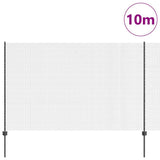 Vidaxl hek met paal grijs 1,6 x 10 m staal en pvc