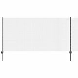 Vidaxl hek met paal grijs 1,2 x 25 m staal en pvc