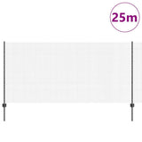 Vidaxl hek met paal grijs 1,2 x 25 m staal en pvc