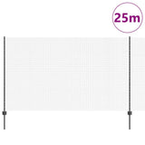 Vidaxl hek met paal grijs 1,4 x 25 m staal en pvc