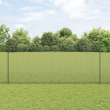 Vidaxl hek met paal grijs 1,5 x 25 m staal