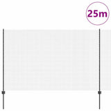 Vidaxl hek met paal grijs 1,5 x 25 m staal en pvc