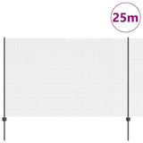 Vidaxl hek met paal grijs 1,6 x 25 m staal en pvc
