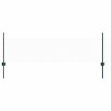 Vidaxl hek met paal groen 0,5 x 10 m staal en pvc