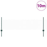 Vidaxl hek met paal groen 0,5 x 10 m staal en pvc