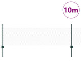 Vidaxl hek met paal groen 0,5 x 10 m staal en pvc