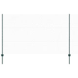 Vidaxl hek met paal groen 1,4 x 10 m staal en pvc