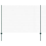 Vidaxl hek met paal groen 1,6 x 10 m staal en pvc