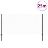 Vidaxl hek met paal groen 1 x 25 m staal