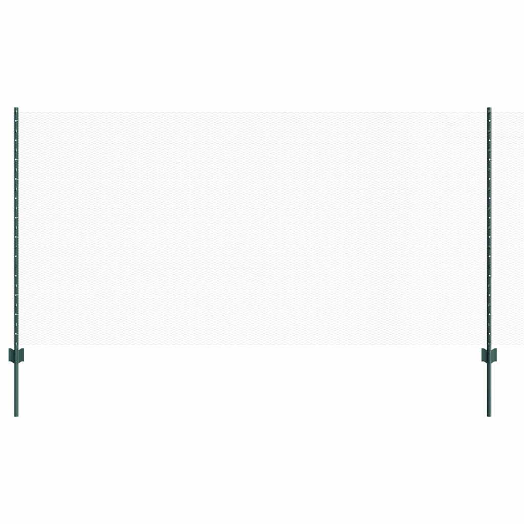 Vidaxl hek met paal groen 1,2 x 25 m staal
