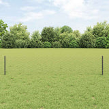 Vidaxl hek met paal grijs 0,4 x 10 m staal en pvc