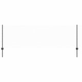 Vidaxl hek met paal grijs 0,8 x 10 m staal en pvc