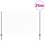 Vidaxl hek met paal grijs 1,4 x 25 m staal