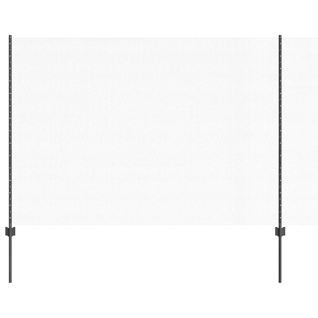 Vidaxl hek met paal grijs 1,5 x 25 m staal