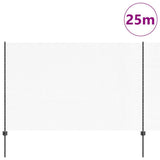 Vidaxl hek met paal grijs 1,6 x 25 m staal en pvc