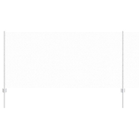 Vidaxl zeshoekig gaasgek met palen 10 x 1 m gegalvaniseerd staal mesh