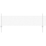Vidaxl hek met paal zilver 0,5 x 25 m staal