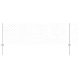 Vidaxl hek met paal zilver 0,6 x 25 m staal