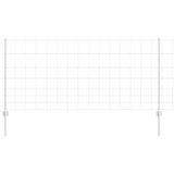 Vidaxl hek met paal zilver 1 x 25 m staal