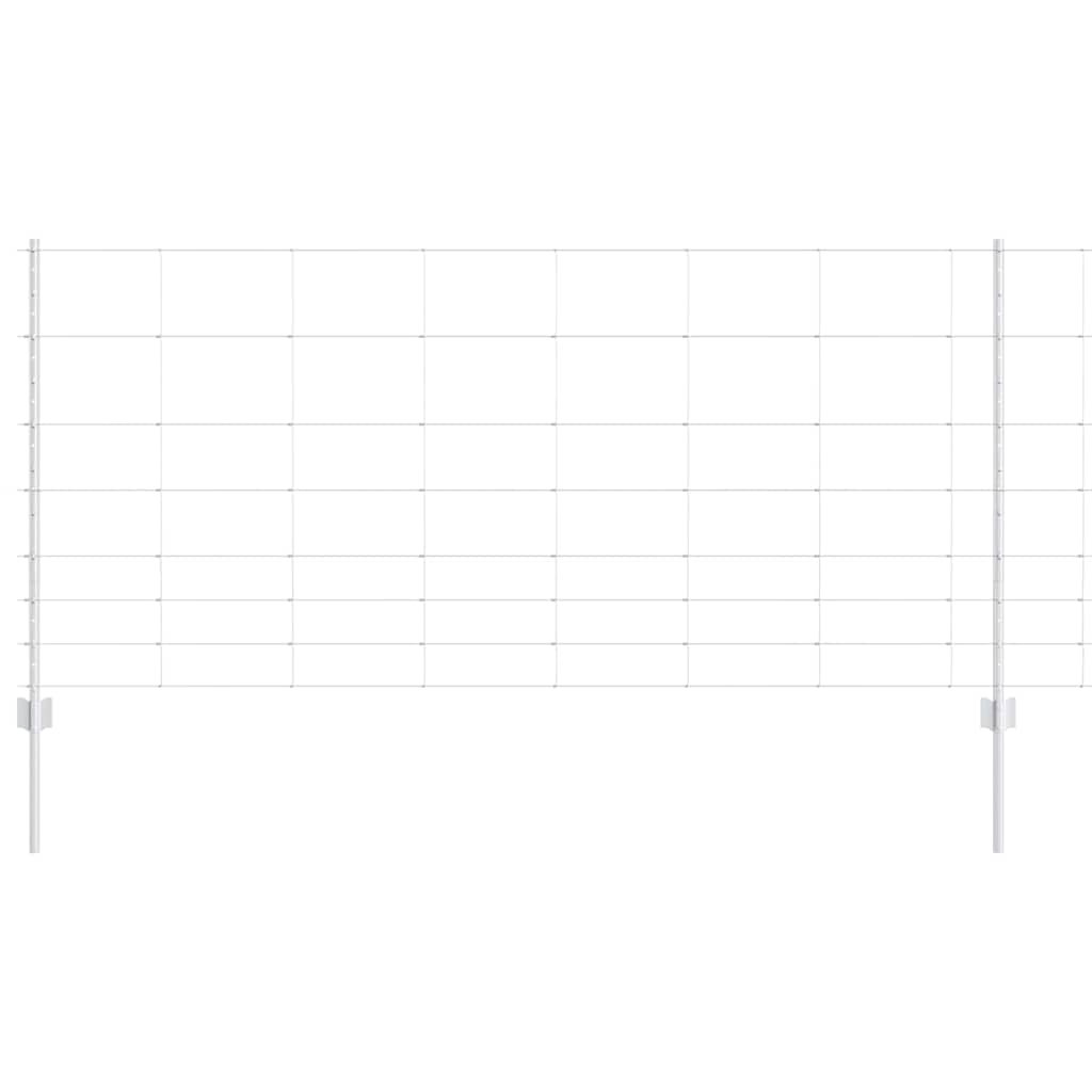 Vidaxl hek met paal zilver 1 x 25 m staal