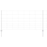 Vidaxl hek met paal zilver 1 x 25 m staal