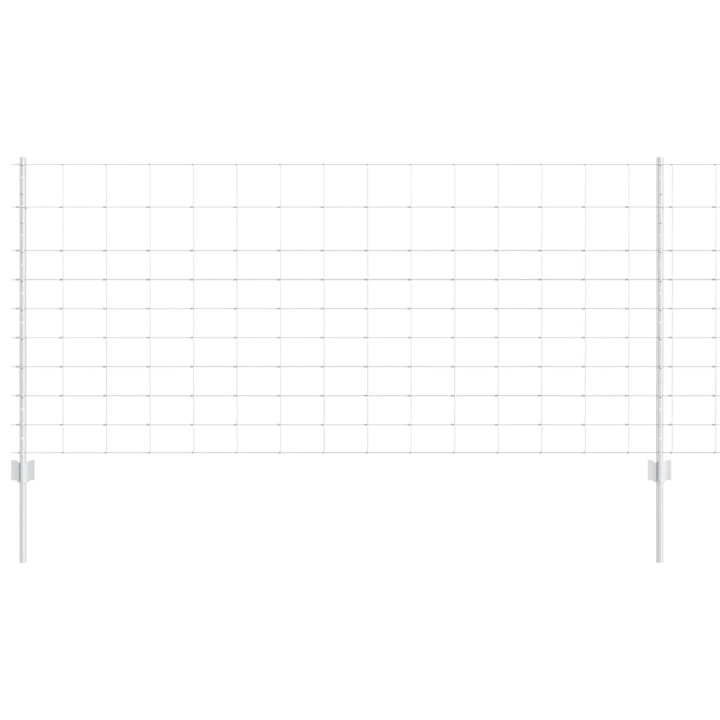Vidaxl hek met paal zilver 1 x 25 m staal