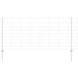 Vidaxl hek met paal zilver 1 x 25 m staal