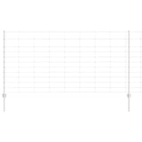 Vidaxl hek met paal zilver 1,2 x 25 m staal