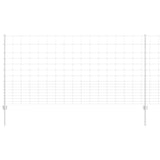Vidaxl hek met paal zilver 1,2 x 25 m staal