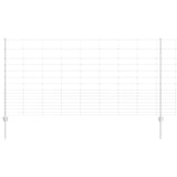 Vidaxl hek met paal zilver 1,2 x 25 m staal