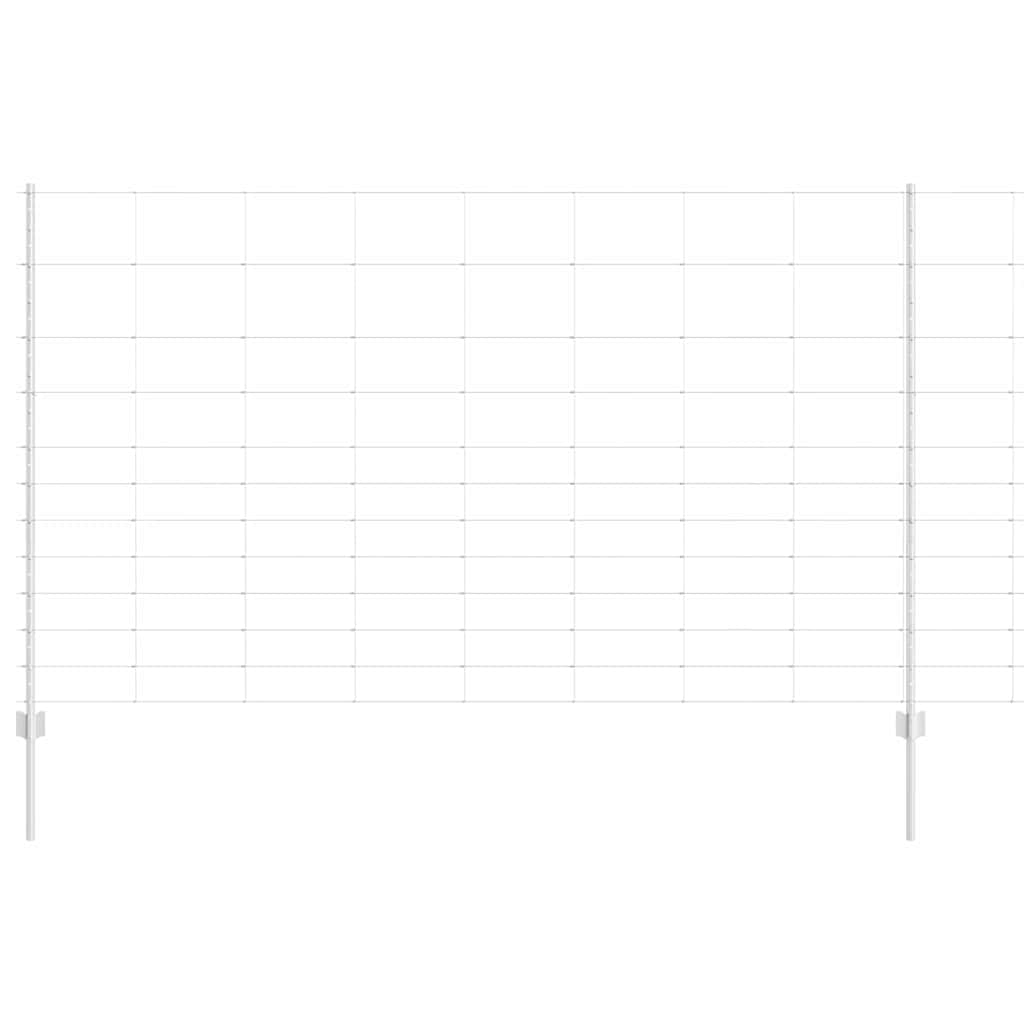 Vidaxl hek met paal zilver 1,4 x 25 m staal