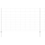 Vidaxl hek met paal zilver 1,4 x 25 m staal