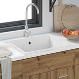 Vidaxl keukenwasbak wit 54 x 44 x 20 cm graniet