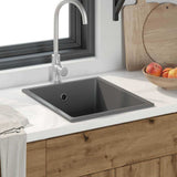 Vidaxl keukenwasbak grijs 38 x 44 x 20 cm graniet