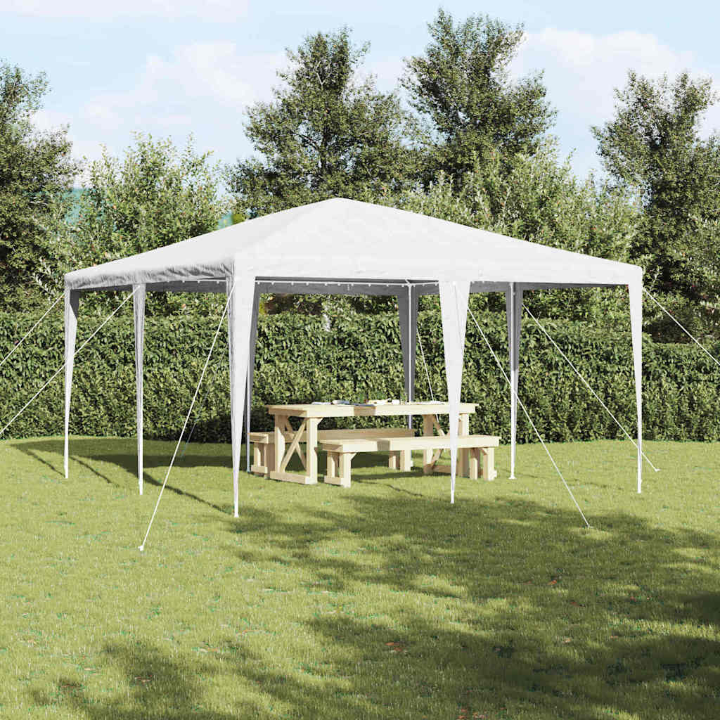 Vidaxl partytent wit 400 x 400 x 266 cm polyethyleen en staal