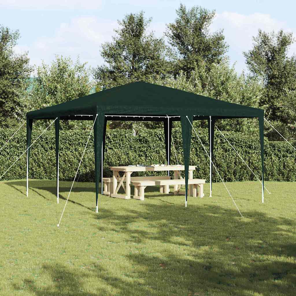Vidaxl partytent groen 400 x 400 x 266 cm polyethyleen en staal