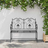 Vidaxl tuinbank 2 -seater 104 x 54 x 93 cm staal zwart
