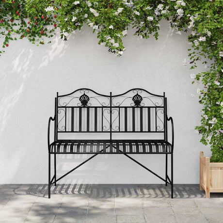 Vidaxl tuinbank 2 -seater 103,5 x 59 x 89 cm staal zwart