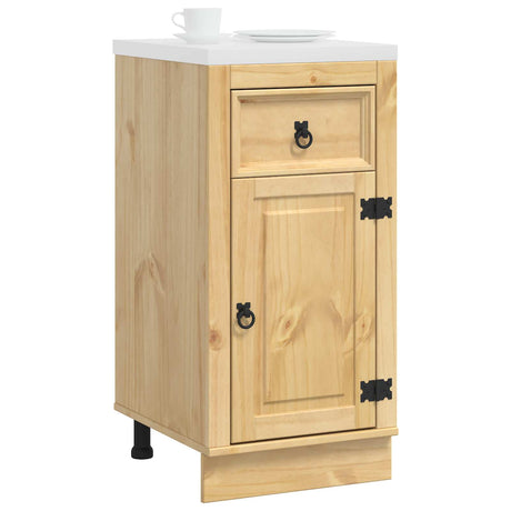 Vidaxl kast ski honingbruin 40 x 46 x 81,5 cm massief grenenhout