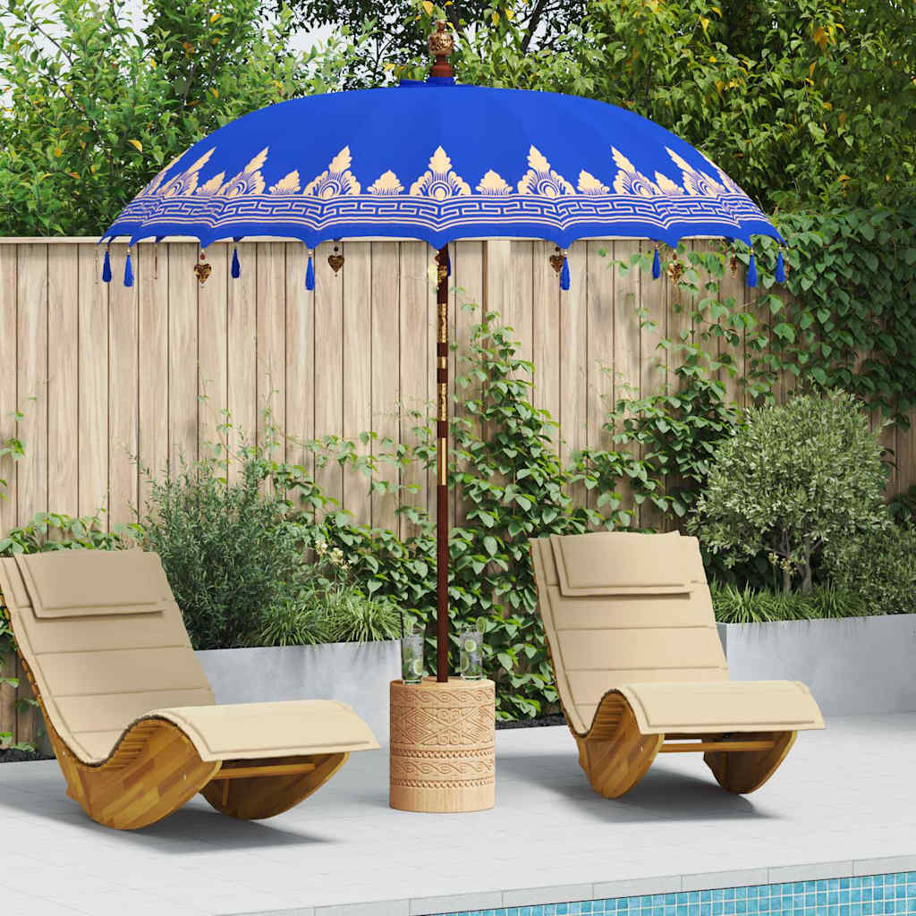 Vidaxl balinese parasol blauw 215 x 215 x 260 cm