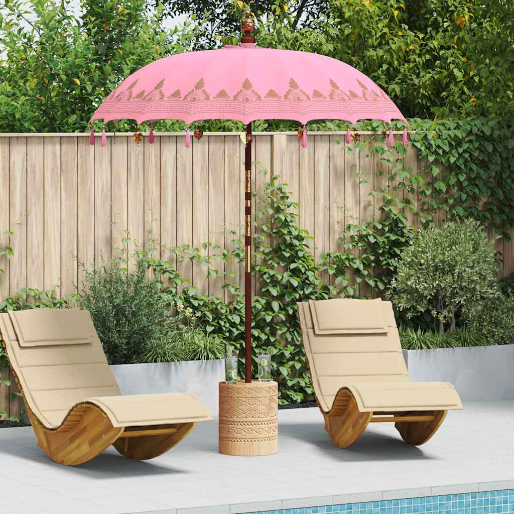Vidaxl balinese parasol roze 185 x 185 x 260 cm