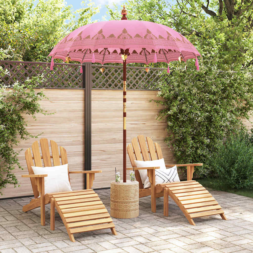 Vidaxl balinese parasol roze 185 x 185 x 260 cm