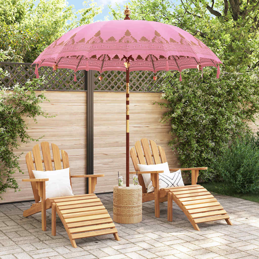 Vidaxl balinese parasol roze 215 x 215 x 260 cm