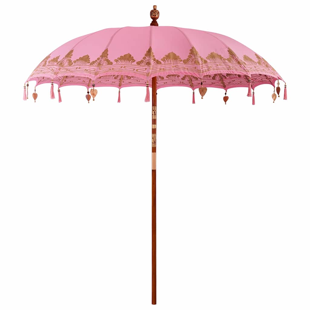 Vidaxl balinese parasol roze 215 x 215 x 260 cm