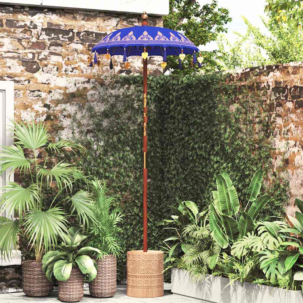 Vidaxl balinese parasol blauw 125 x 125 x 260 cm