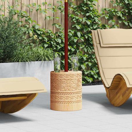 Vidaxl parasolvoet 28.05 kg naturel massief hout cilindrisch