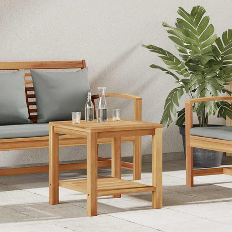 Vidaxl salontafel met opslag bruin 45 x 45 x 45 cm massief teakhout